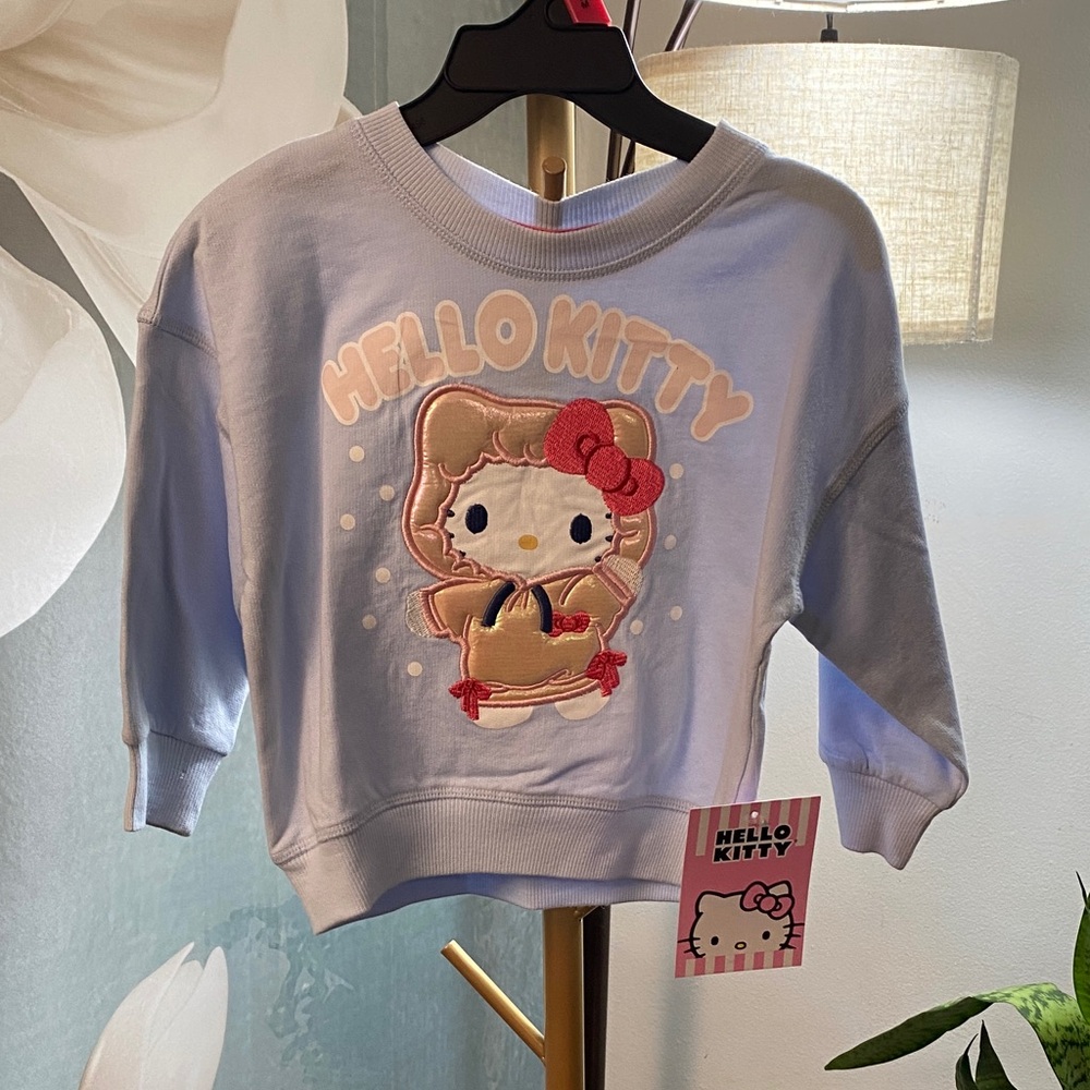 Hello Kitty Light Blue Kids  Crew neck‎ Sweatshirt size 18 months girls NWT